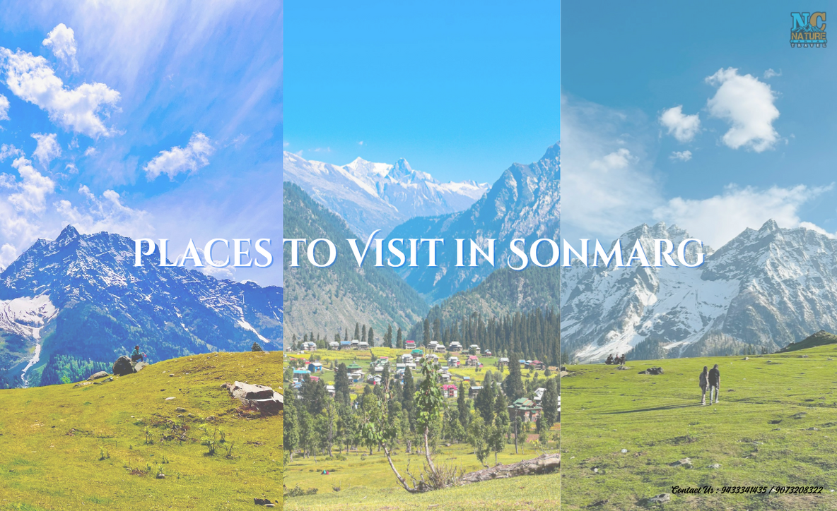 tourist places in Sonmarg, Sonmarg Sightseeing, places to visit in Sonmarg, 